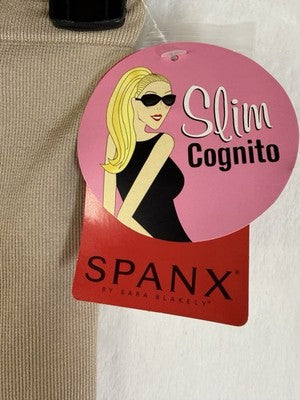 SPANX Slim Cognito Shaping Mid-Thigh Bodysuit Medium 067 Shapewear Beige New NWT