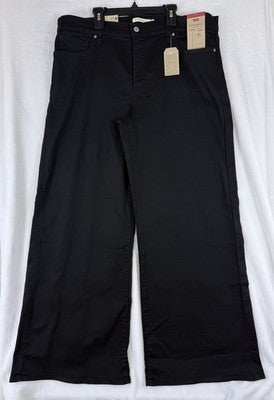 Levis 318 Shaping Wide Leg Jeans 34 Womens Black 34x32 Levi’s New NWT