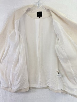 Alex Marie Blazer 18 Linen Blend Beige Womens Double Breasted Jacket