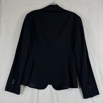 Escada Blazer Womens 38 Navy Blue Jacket Wool 2 Button