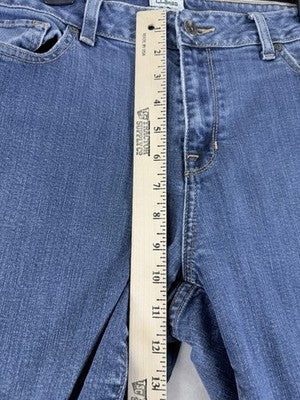 LL Bean Womens Jeans 12 Petite Classic Fit Blue Denim