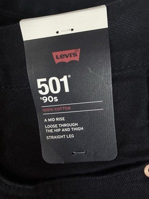 Levis 501 ‘90s Jeans Women 29 Mid Rise Straight Leg Black 29x30 Levi’s New NWT