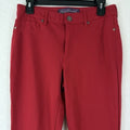 Gloria Vanderbilt Pants 6 Red Knit Skinny 5 Pocket Stretch Womens