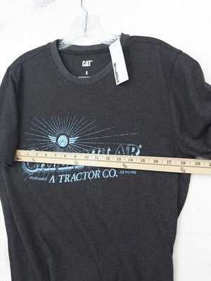 Caterpillar T Shirt Men Small Gray Vintage Logo CAT Tractor Short Sleeve New NWT