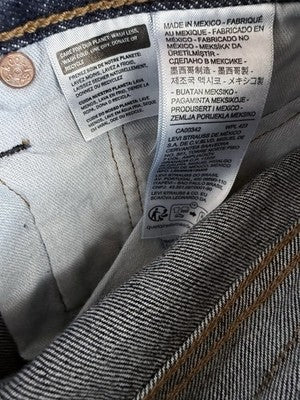 Levis 501 Jeans Mens Button Fly 30x32  Dark Blue Straight Leg