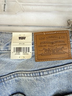 Levis Baggy Dad Jeans 29x34 Womens Mid Rise Straight Leg Light Blue New NWT