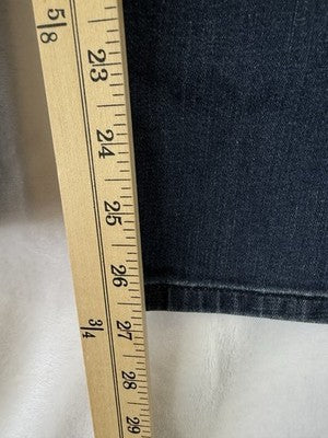 Eileen Fisher Jeans 8 Straight Leg Stretch Denim Blue Organic Cotton Denim