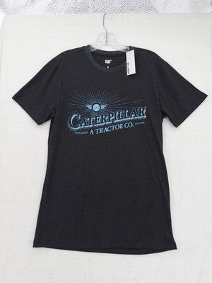 Caterpillar T Shirt Men Small Gray Vintage Logo CAT Tractor Short Sleeve New NWT