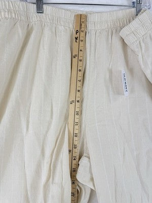 Old Navy Super High Rise Wide Leg Linen Blend Pants 2X Womens Beige New NWT