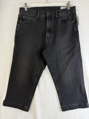 Gap High Rise Cropped Capri Jeans 29 8 Women Black Crop Capris New NWT