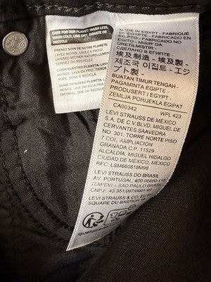 Levis 725 High Rise Bootcut 28 Jeans Womens Black 28x32 Levi’s New NWT