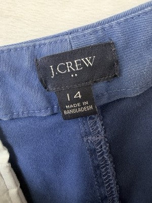 J Crew Chino Pants Womens 14 Blue Cotton