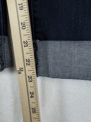 Liverpool Los Angeles Jeans 16W Charlie Crop Dark Blue Denim Wide Cuff Womens