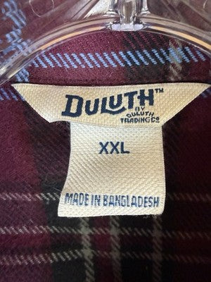 Duluth Trading Flannel Shirt XXL Women’s Purple Plaid Long Sleeve Shirt Top