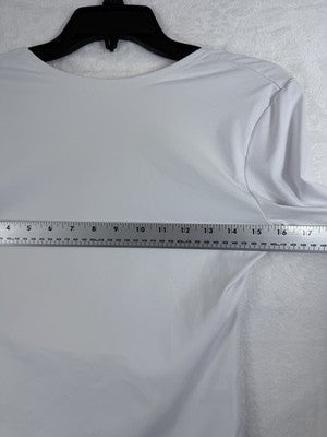 Forefair Backless Top White Long Sleeve Medium Womens Open Back