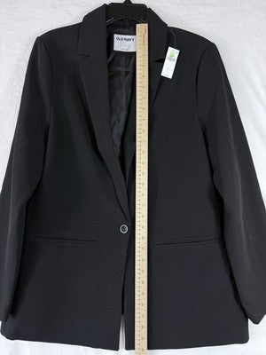 Old Navy Blazer Women Large Black Jacket Classic Stretch New NWT