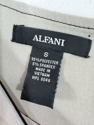 Alfani Tunic Tops Small Black Red Print Womens Top Blouse