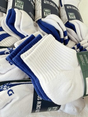 DSG Quarter Crew Socks Large Mens 8-13 White Blue Lot 21 Pairs Dicks New NWT