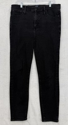 J Crew 9” Mid Rise Skinny Jeans 31 Womens Black Denim