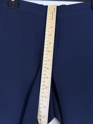 J Crew Dress Pants 10 Womens Navy Blue Pull On Elastic Back Lightweight