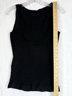 Bali Shapewear 2X Black Open Bust Invisibles Seamless Cami Torset Firm 8619
