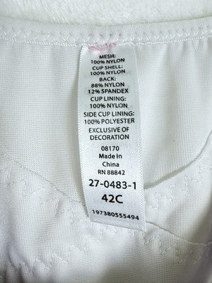 Comfort Choice 42C Longline Bras Lot White Embroidered Posture Front Close