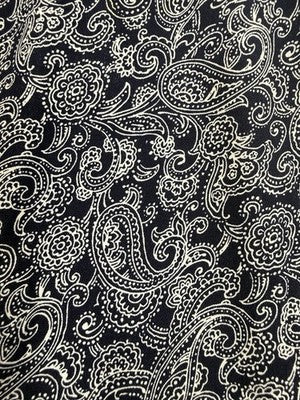 Rafaella Comfort Pants 10 Pull On Blue Paisley Print Womens