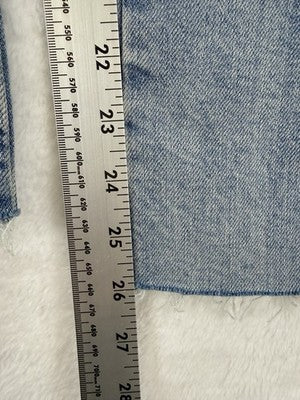 Old Navy Jeans 8 Crop Flare Blue Raw Hem Womens New