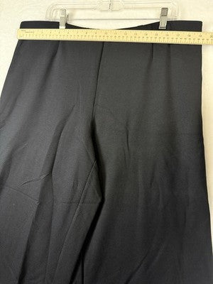 J Jill Wide Leg Ponte Crop Pants XL Black Knit Pull On Womens