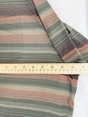 LL Bean SunSmart Polo Shirt XXXL Tall 3XL 3XLT Mens Green Short Sleeve Striped