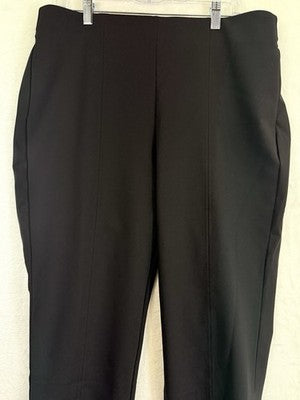 Chicos Brigitte Slim Ankle Pants 2.5 Black Pull On 14 Womens Nylon Stretch