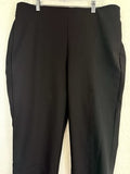 Chicos Brigitte Slim Ankle Pants 2.5 Black Pull On 14 Womens Nylon Stretch