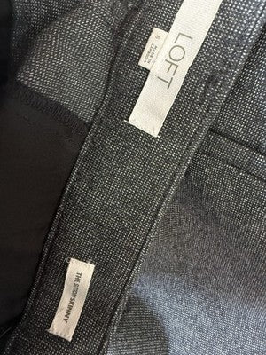 Ann Taylor Loft The Sutton Skinny Pants 8 Gray Womens Dress Pants