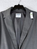 Old Navy Blazer Women 2X Gray Suit Jacket Classic Stretch Plus Size New NWT