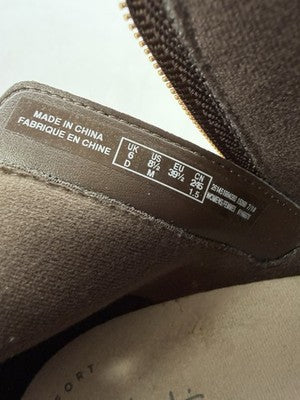 Clarks Womens Shoes 8.5 Leather Booties Brown Emslie Noreen New