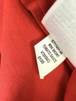 Gap Linen Blend Mini Skort Medium Tall Women Red Skirt W/ Shorts New
