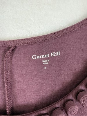 Garnet Hill Dress Small Knit Cotton Stretch Midi Fit Flare Asymmetrical Hem
