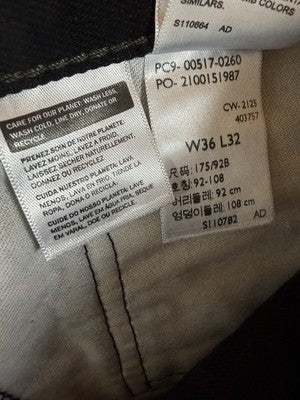 Levis 517 Jeans Boot Cut Mens 36x32 Black Bootcut  New NWT