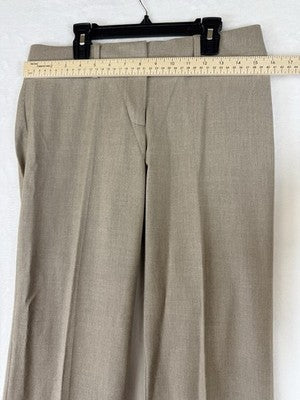 Ann Taylor Loft Marisa Trouser 4 Petite Linen Blend Beige 4P Womens Straight Leg