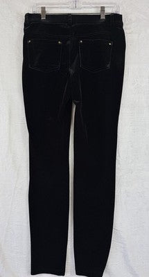 Inc International Concepts Pants 8 Black Velour Velvet Stretch Skinny Womens