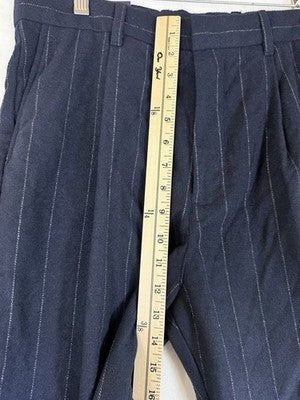 Gap 90s Loose Wool Blend Pants 31x30 Mens Navy Blue Trousers 365 Pleated New NWT