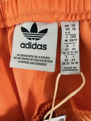 Adidas Sprinter Shorts Women XS Orange Adicolor Classics 3 Stripes New NWT