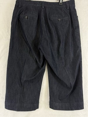 Lee Denim Capri Pants 12 Petite Dark Blue Jean Womens Just Below The Waist