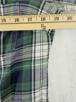 J Crew The Perfect Shirt Womens Small Green Plaid Flannel Top Button Down