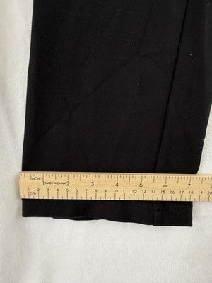 CJ Banks Signature Slimming Pants 16W Petite Black Ponte Knit Womens Plus Size
