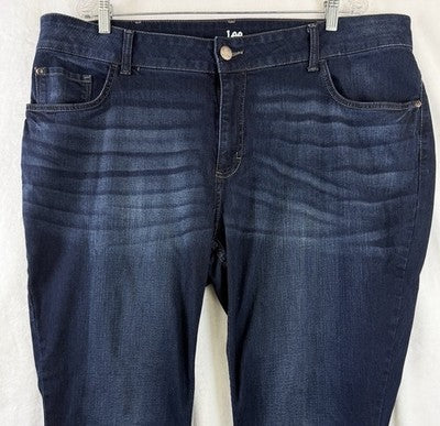 Riders by Lee Jeans 22W Indigo Womens Midrise Bootcut Dark Blue Plus Size