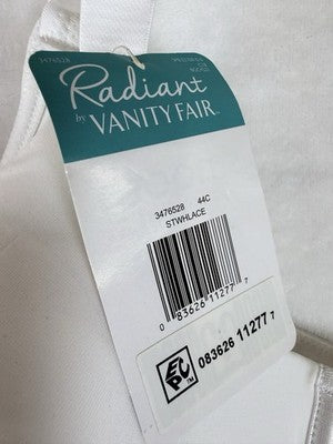 Vanity Fair Bra 44C 76528 White Radiant Smooth Full Coverage New NWT