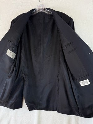 Canali Blazer 38R Black 100% Wool Mens Jacket Made In Italy
