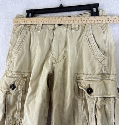 American Eagle Cargo Shorts 26 Mens Tan Classic Length 10.5”