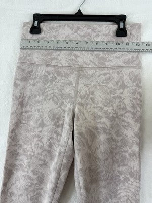 Athleta Elation Textured Tight Small Pink Floral Womens Workout Stretch